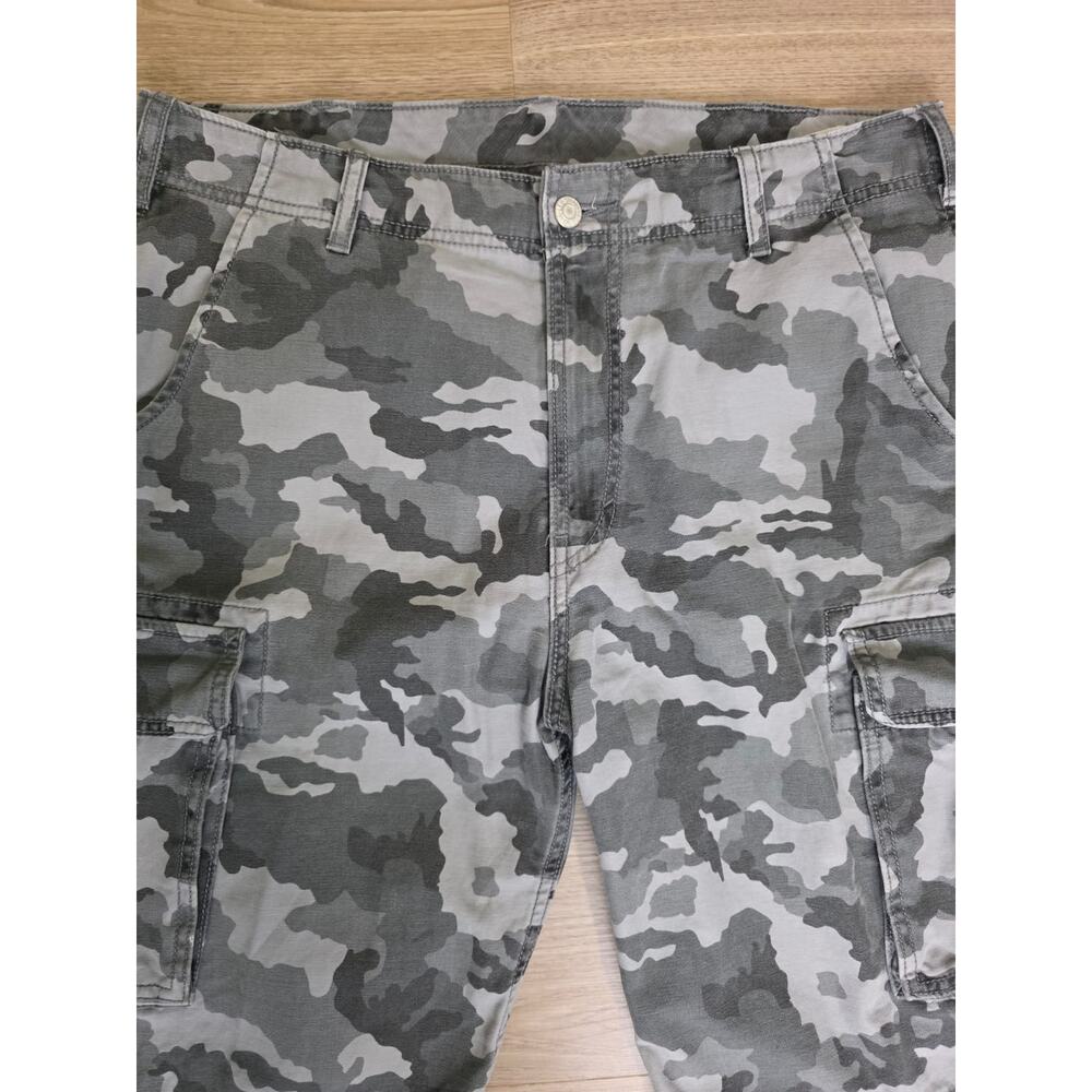Levi's Cargo Shorts Men's 34 Gray Camo Cotton Utility Casual Y2K Military - Picture 9 of 11